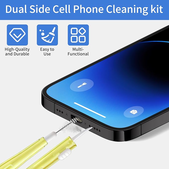 10 Pcs Cell Phone Cleaning Kit, Charging Port Cleaner, Dual Sided Anti Clogging