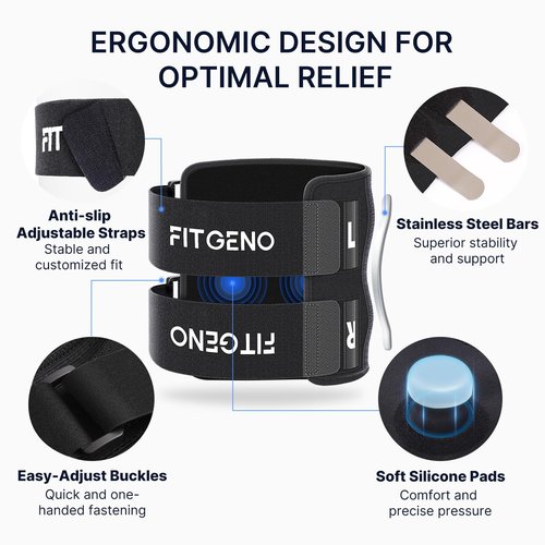 Fit Geno Sciatica Pain Relief Brace - Upgraded ReActive Plus with Dual Pressure Pads for Maximum Relief | Unisex