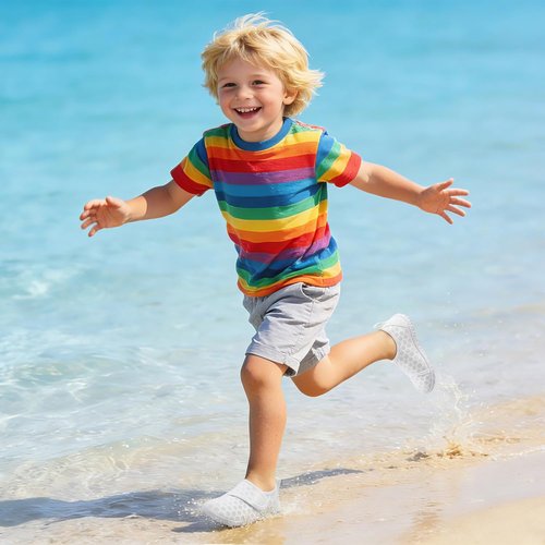 LeIsfIt Toddler Water Shoes - Breathable Quick-Dry Aqua Socks for Beach & Pool Play | Kids Sizes