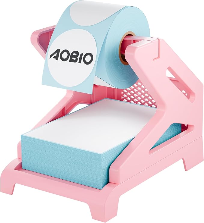 Label Holder, Compatible with Rolls and Fan-Fold Labels, Thermal Label Paper