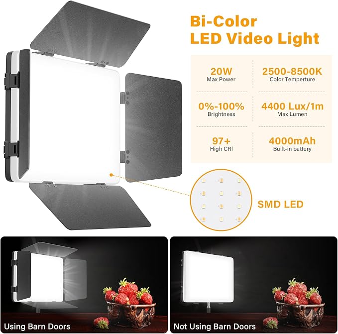 Unicucp 2 Pack Led Video Light Panel Light