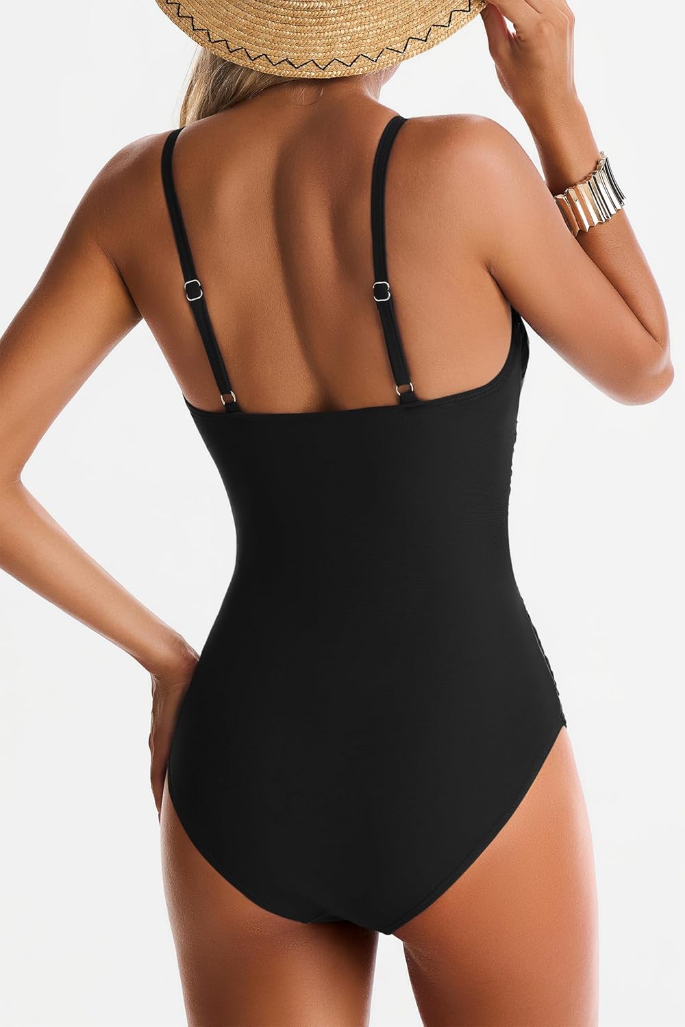 Skiennix One Piece Swimsuit for Women - Tummy Control & Push-Up Design | Slimming Square Neck Bathing Suit