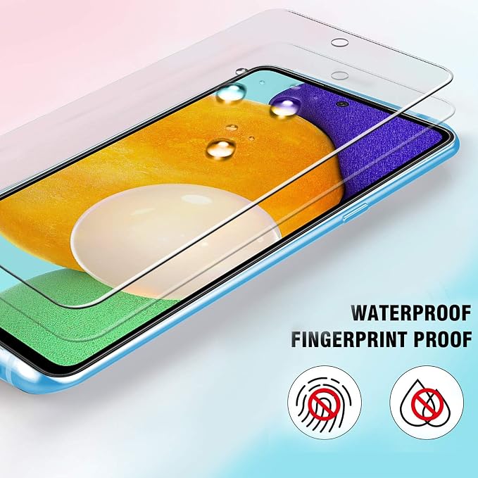 Ferilinso 3 Pack Screen Protector + 2 Pack Camera Lens Protector