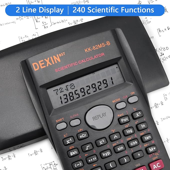 10 Pack Engineering Scientific Calculators, 2-Line Display Function Calculator