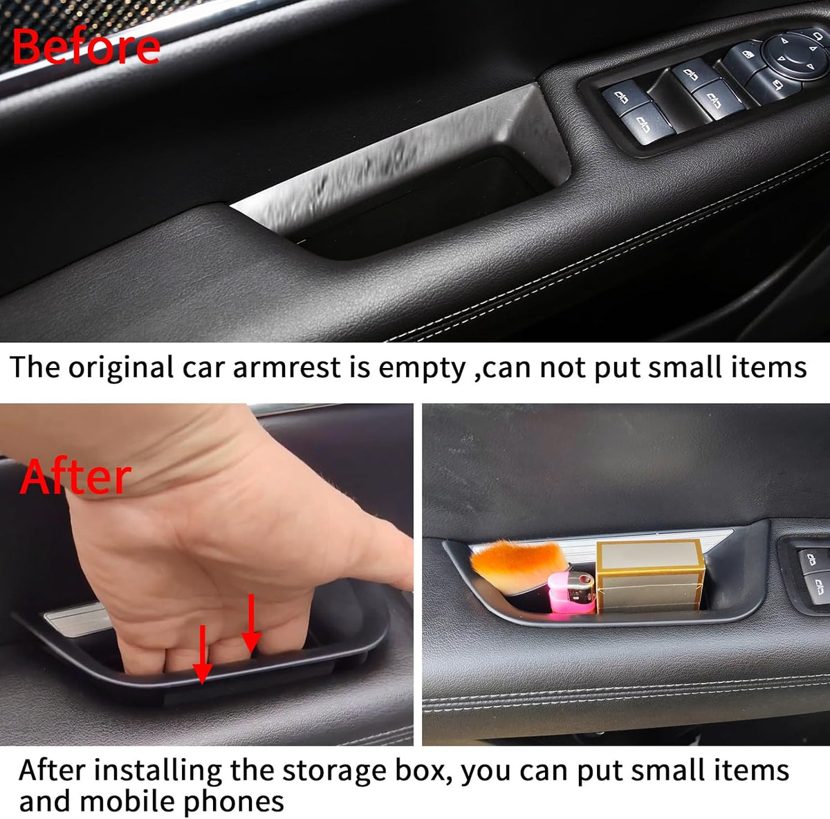 YFJYVJC 4 Door Handle Pocket Organizer For Cadillac XT5 2017-2025
