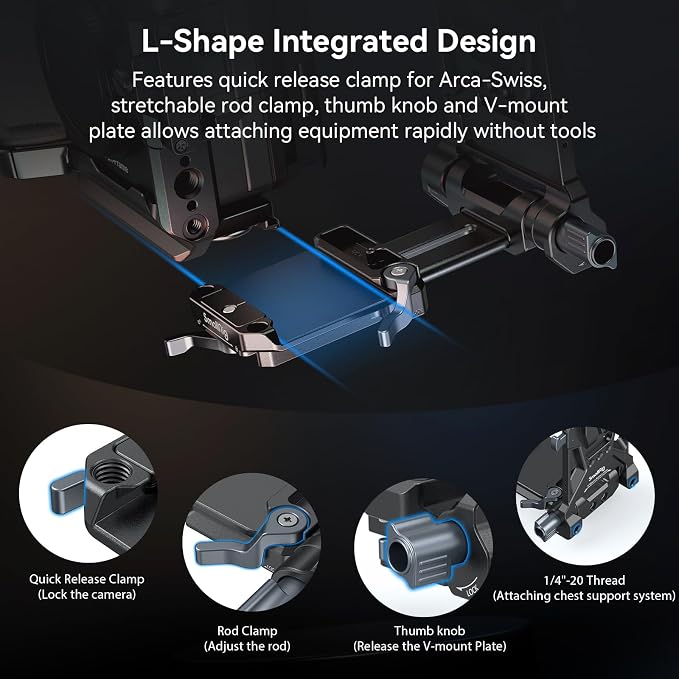 SMALLRIG Foldable V Mount Battery Plate