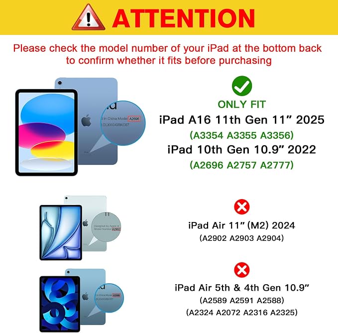 ProCase Screen Protector for iPad A16 2025 11th/10th 2022 Generation, 2