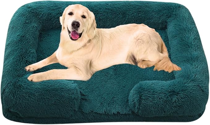 Dog Beds Large Sized dog Orthopedic, Sofa Dog Bed with Waterproof Lining and Nonskid Bottom, Rectangle Washable Dog Bed for Medium Small Dogs and Cats Comfortable ( Color : Blue1 , Size : 23 x 18" )