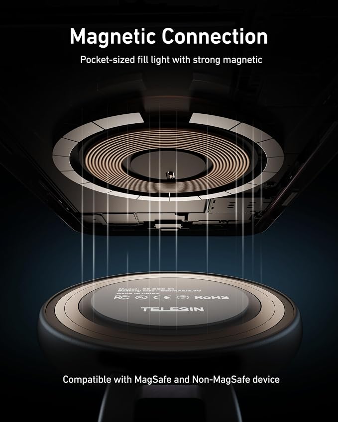 TELESIN C03 Magnetic Phone Beauty Selfie Light Compatible