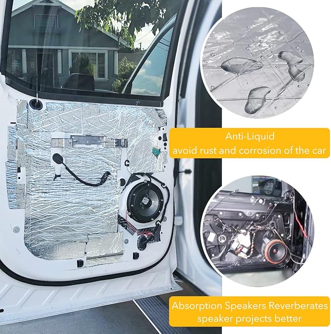 Car Sound Deadening Foam Mat - KOIKEY 197 mil 13.1 sqft Auto Soundproofing Material, Sound Deadener and Heat Insulation for Auto, Vehicle