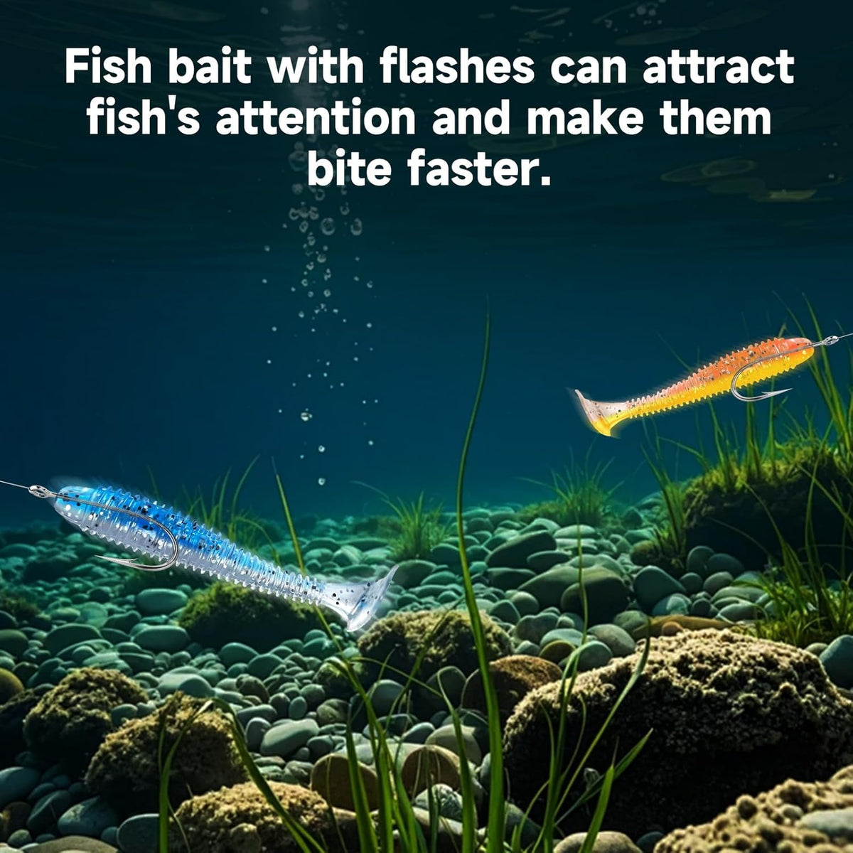 Skiennix Soft Fishing Lures - 96 Pcs 3" Paddle Tail Swimbaits with Unique Vibrating Action | 8 Colors for Trout, Crappie, Walleye & Sea Bass