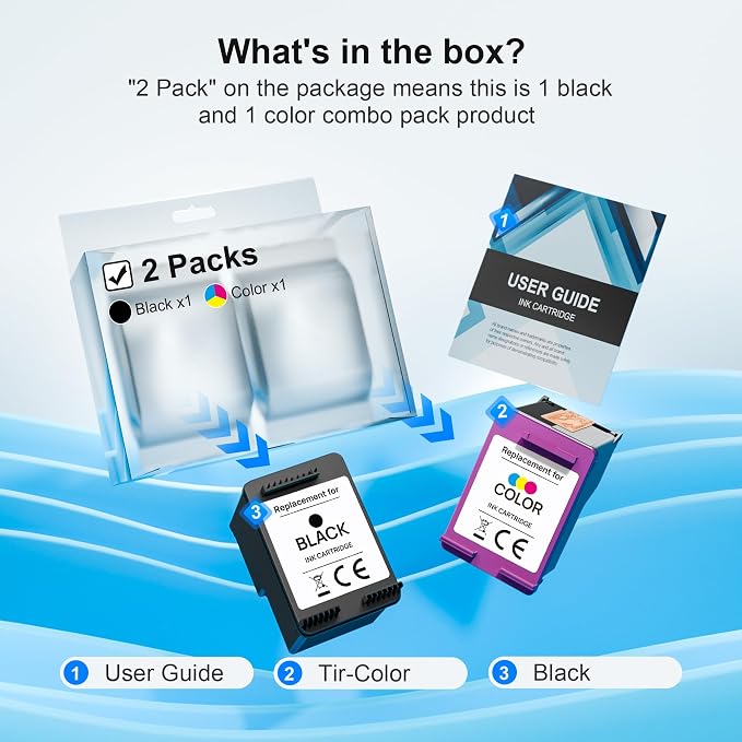 61XL Ink Cartridge Replacement for HP Ink 61 for HP 61 Ink Works