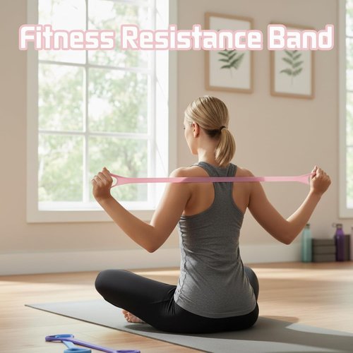 Figure 8 Fitness Resistance Band - Versatile Exercise Bands with Handles for Full Body Workouts