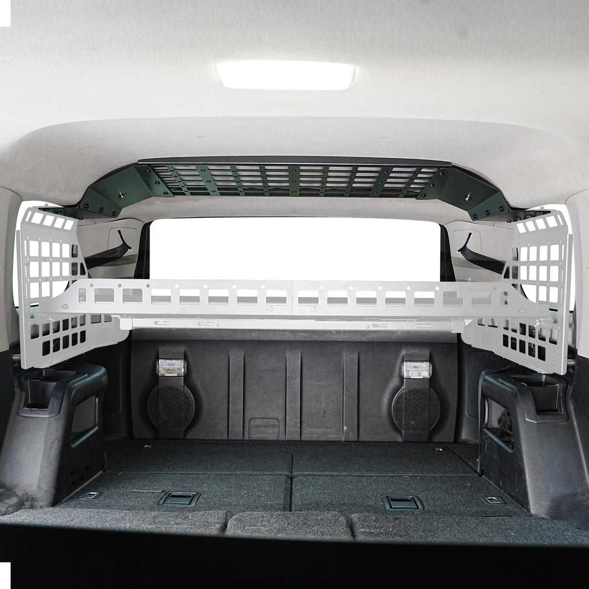 HIGH FLYING for Toyota 4Runner 2010-2024 Modular Storage Roof Overhead Molle Panel System Shelf Rack Trunk Organizer Car Accessories Aluminum (Installation requires Side Panels)