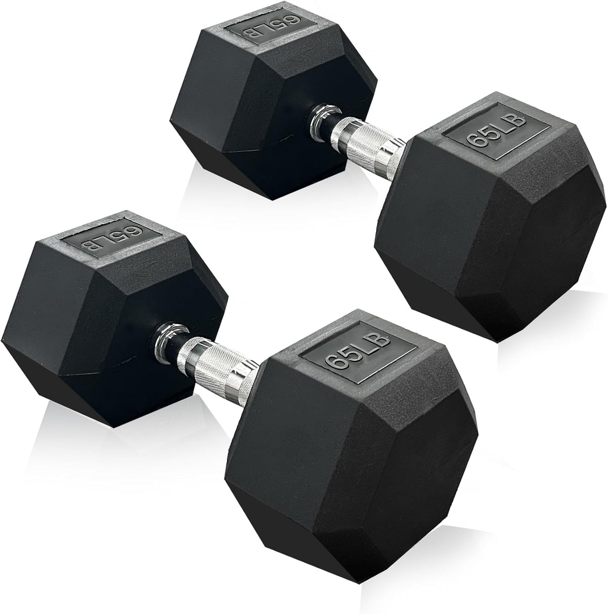 Rubber Hex Dumbbell Set - Premium Coated Free Weights for Home Gym | Multiple Weight Options 15-550 lbs
