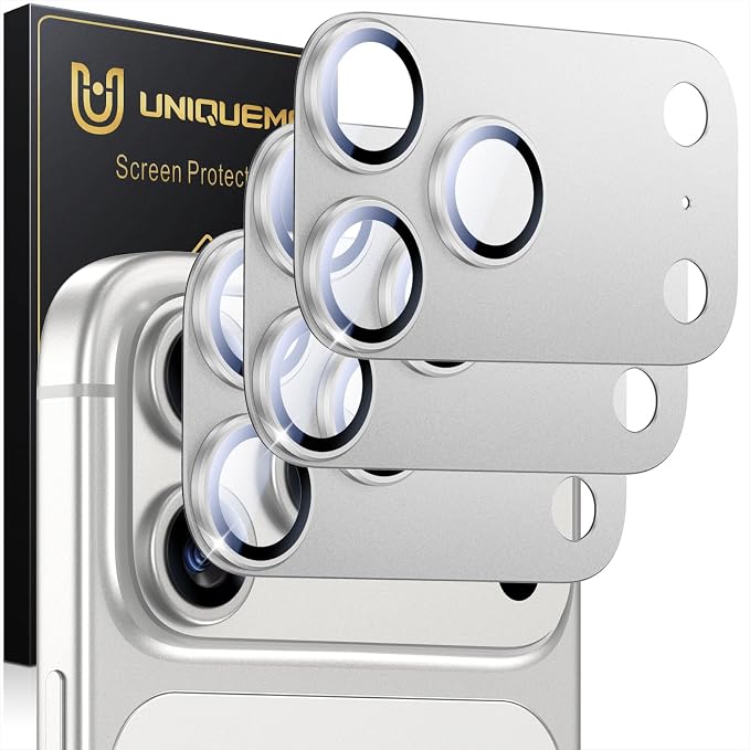 UniqueMe for 3 Pack iPhone 17 Pro Max Camera Lens Protector