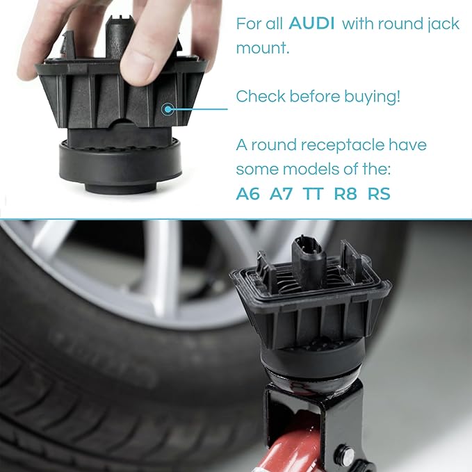 PLANGER® - Curby Pad Flat - Rubber Jack Pad for Audi (Special CAR Brands from Germany) Trolley Jack, Vehicle Lift and Axle Stand - Protects Your Car, SUV