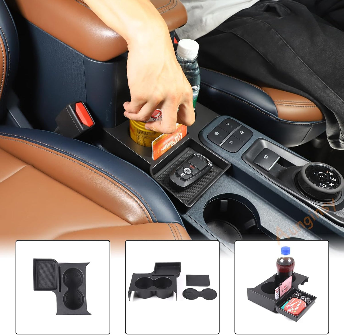 Center Console Cup Holder Organizer Compatible with Ford Maverick 2022-2026