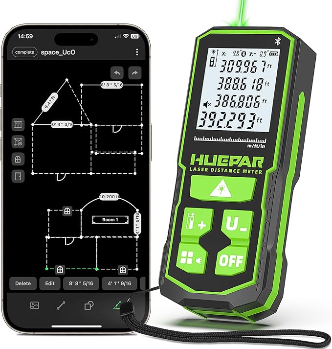 395FT Bluetooth Green Laser Measuring Tool