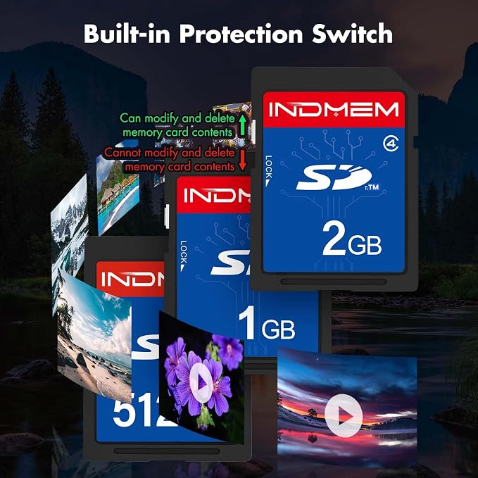 SD Card 2GB +1GB + 512MB, Class 4 Flash Memory Card 2G SLC Standard Secure