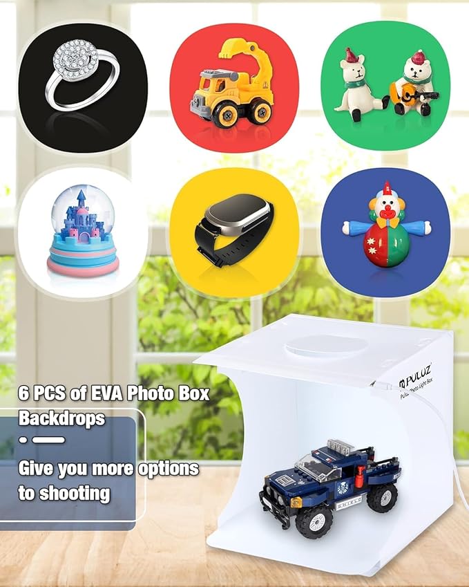 Mini Photo Studio Box, PULUZ 20cm Portable Photography Shooting Light Tent Kit