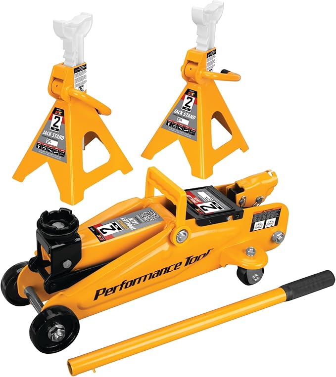Performance Tool W1605 2-Ton Trolley Jack and Stand