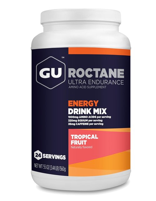 GU Energy Roctane Ultra Endurance Drink Mix - Vegan, Gluten-Free, 35mg Caffeine, Tropical Fruit, 3.44 lb