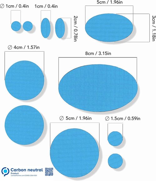 aZengear Repair Patches - Waterproof Self-Adhesive for Jackets, Tents, Shoes & More | 11 Pcs Turquoise