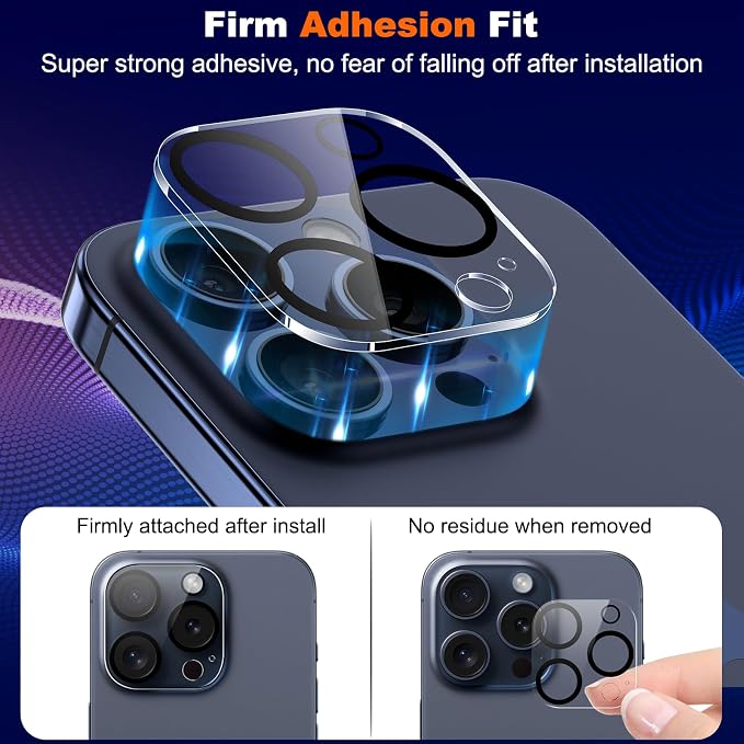 WHPXJY for Camera Lens Protector for iPhone 15 Pro /15 Pro Max Ultra HD