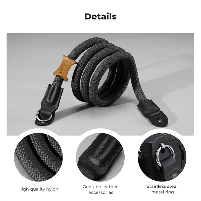 K&F CONCEPT Camera Neck Strap, 100cm Nylon Rope Camera Shoulder Strap