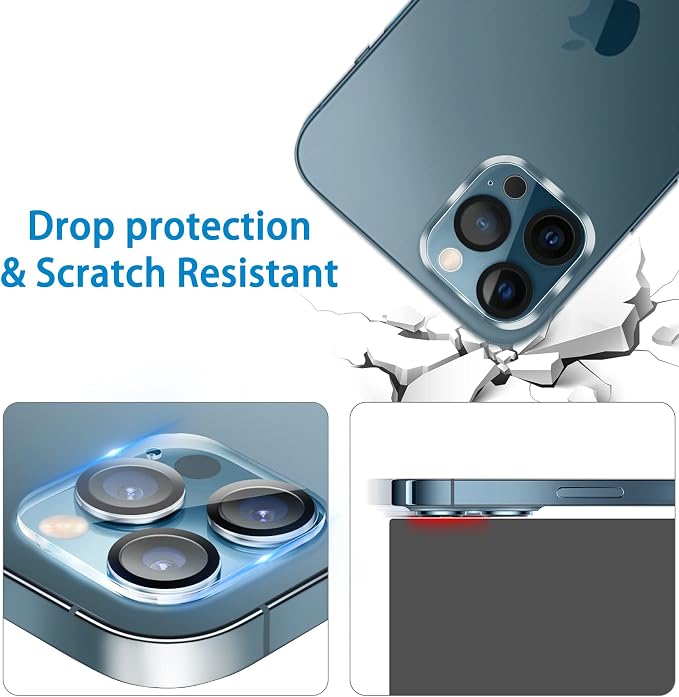 Dengduoduo 3 Pack Tempered Glass Camera Lens Protector
