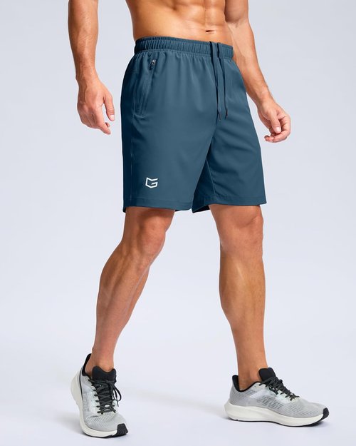 G Gradual Men's Athletic Running Shorts - Quick Dry with Zipper Pockets | Available in 5", 7", and 9" Sizes