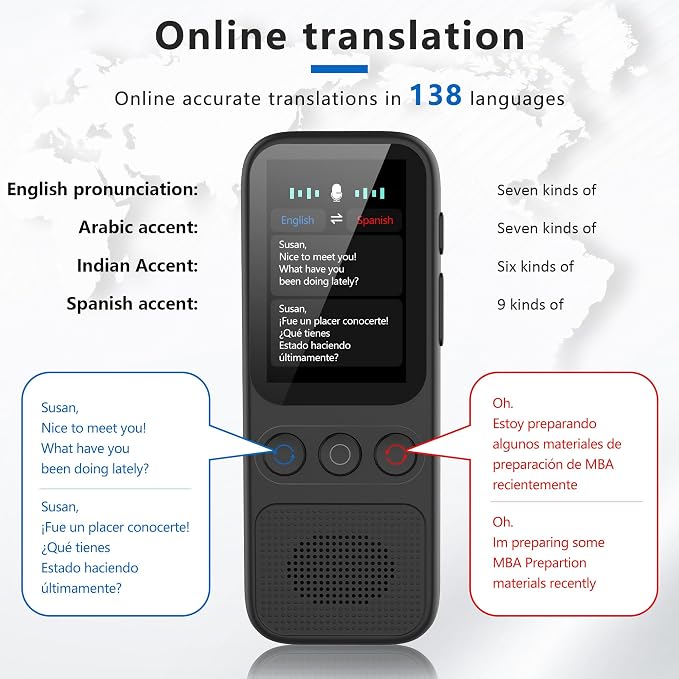 Language Translator Device, 138 Languages Supported, Instant Offline Language