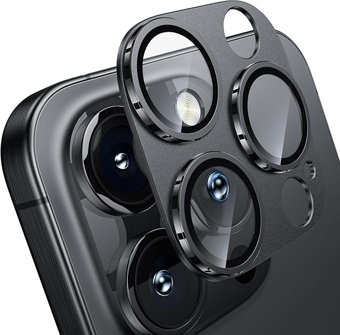 WSKEN for iPhone 16 Pro/iPhone 16 Pro Max Camera Lens Protector, Metal Aluminum
