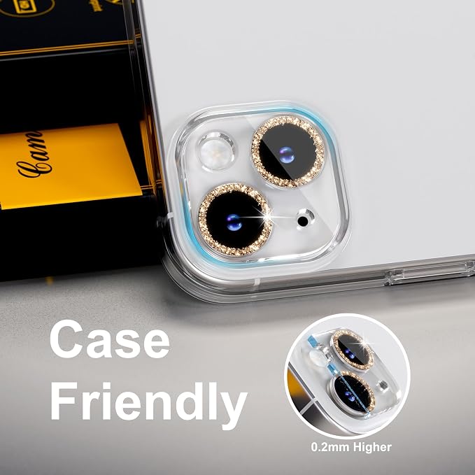 for 6 Pack iPhone 15 / iPhone 15 Plus Camera Lens Protector 9H Tempered Glass