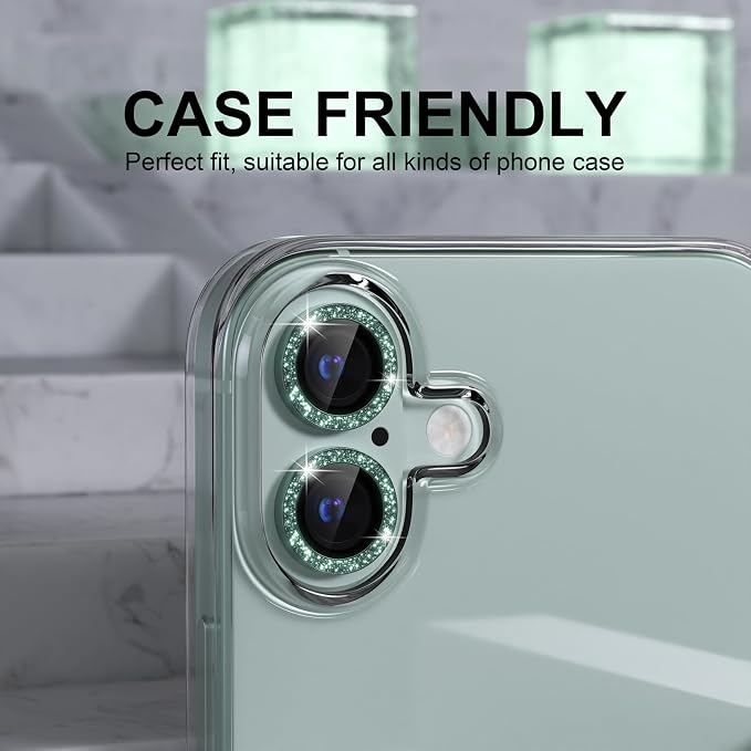 Choiche Compatible for iPhone 16 /iPhone 16 Plus Camera Lens Protector Bling