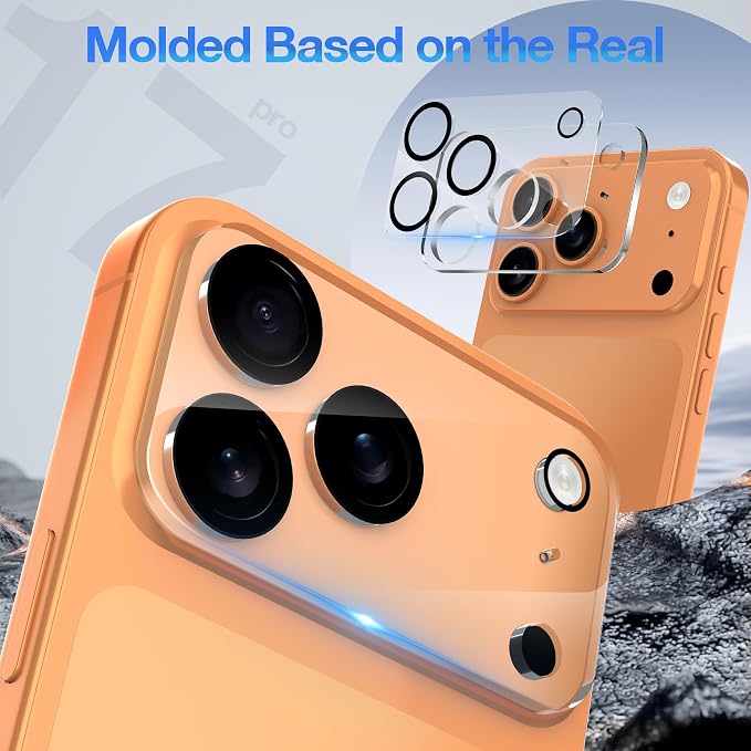 WHPXJY 2025 New Upgrade for 3 pack iPhone 17 Pro Camera Lens Protector-Tempered