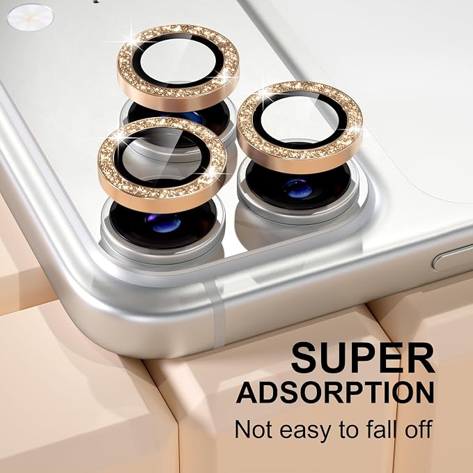 Misea Compatible for iPhone 17 Pro/iPhone 17 Pro Max Camera Lens Protector Bling