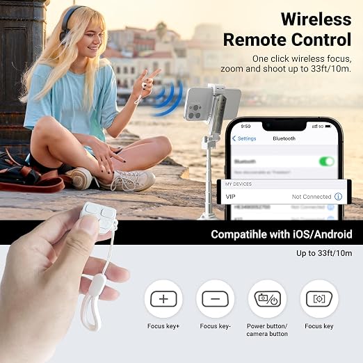 NEEWER Mini Tripod for Phone, Lightweight Foldable Small Selfie Stick Cell