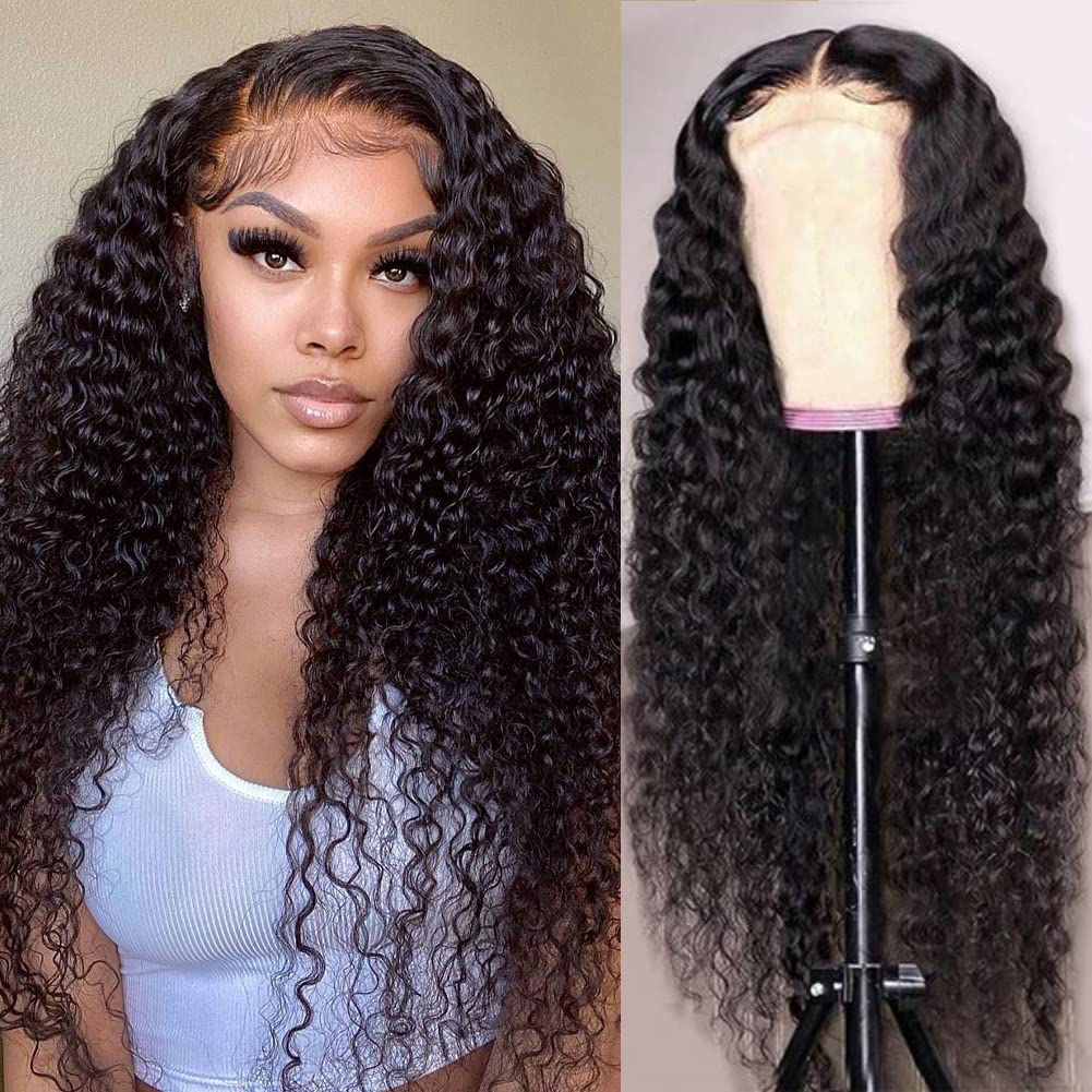 Sosatisfy Deep Wave Lace Front Wigs Human Hair 4X4 Hd Transparent Lace Closure Wigs Glueless 180% Density Human Hair Wigs For Bl
