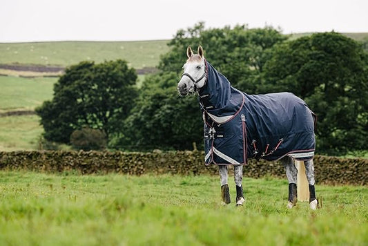 LeMieux Kudos 200g Turnout Blanket - 1680Denier Waterproof Outer - Detachable Neck Inlcluded - Navy - 84"