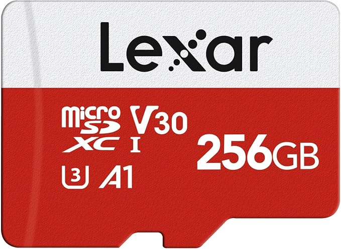 Lexar E-Series 256GB Micro SD Card, microSDXC UHS-I Flash Memory Card