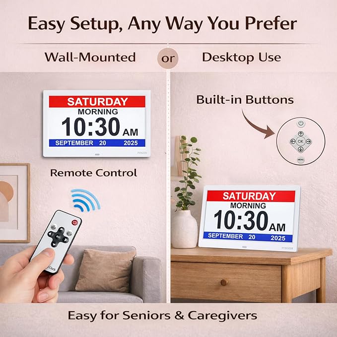 11.5'' Dementia Clocks for Seniors Extra Large, Senior Clocks
