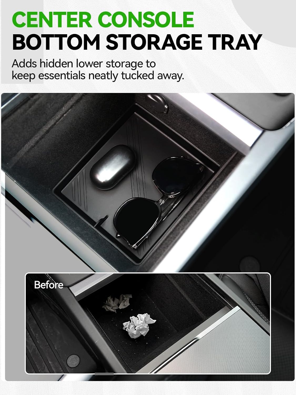 Center Console Organizer for 2024-2026 Tesla Model 3 Highland