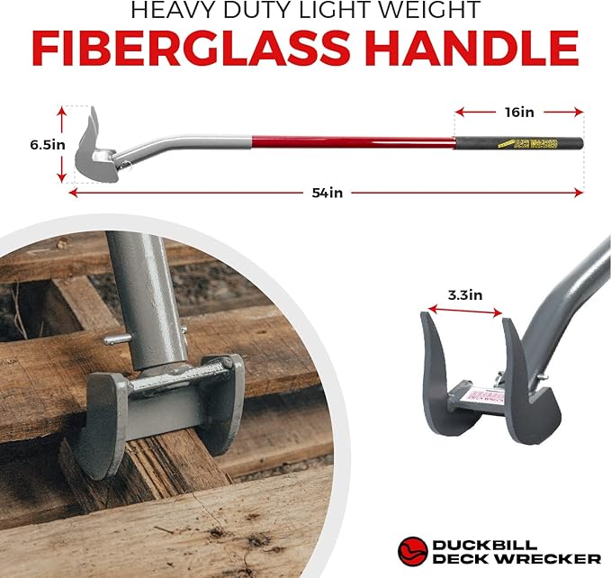 The Original Deck Wrecker Deck Board Removal Tool. Heavy-Duty Professional-Grade Pry Bar Engineered for Power & Efficiency. Trusted by Professionals for Their Toughest Jobs