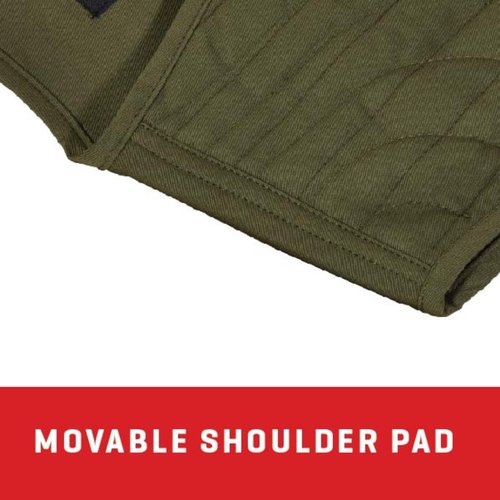 Allen Company Ace Shooting Range Vest with Moveable Shoulder Pad - Shooting Apparel for Adults - Medium/Large and X-Large/2XL Sizes - Olive/Tan