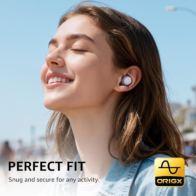 TOZO A1 Wireless Earbuds Bluetooth 5.3 Light Weight in Ear Headphones | IPX5 Waterproof, 2 Mics for AI Calls, Immersive Premium Sound Bass Ear buds with Charging Case, 32 Presets EQ via TOZO App