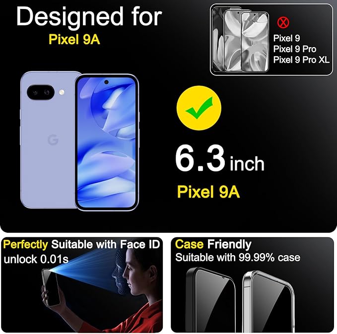 Ferilinso 3 Pack Privacy Screen Protector