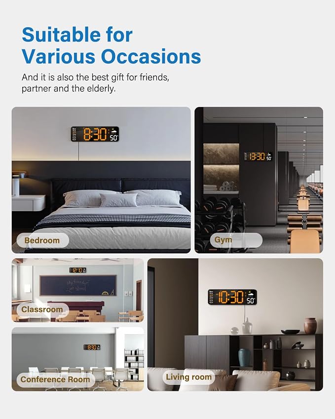 Digital Wall Clock, Digital Clock Large Display
