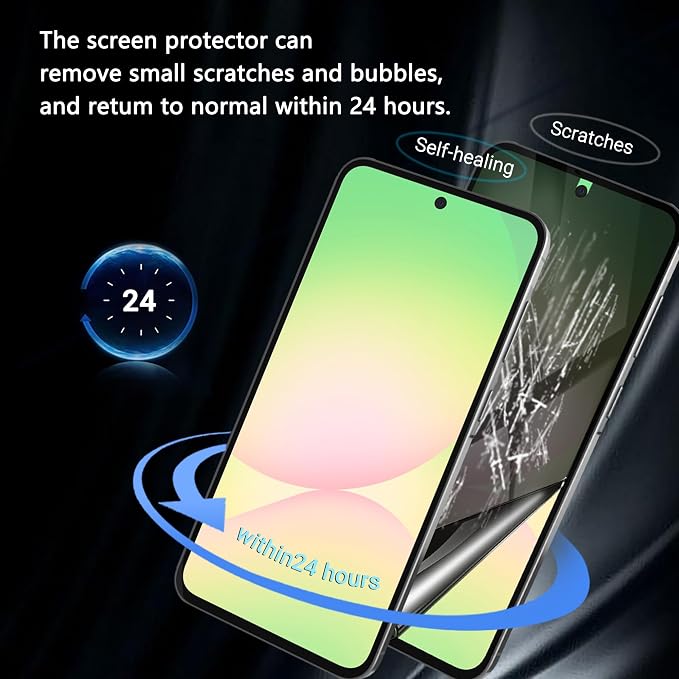 Privacy Screen Protector for Samsung Galaxy A56, 1+2 Pack TPU Anti-Spy Film
